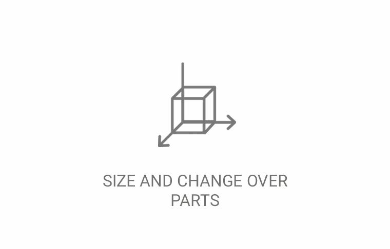 Size and change over parts