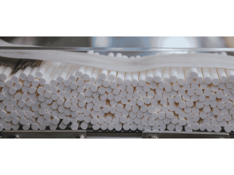 sustainable cigarette filters manufactured on FORTE C filter machine